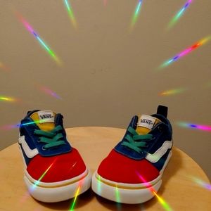 Pair of baby toddler size 8C Multi Colored Vans in Really Good Condition.